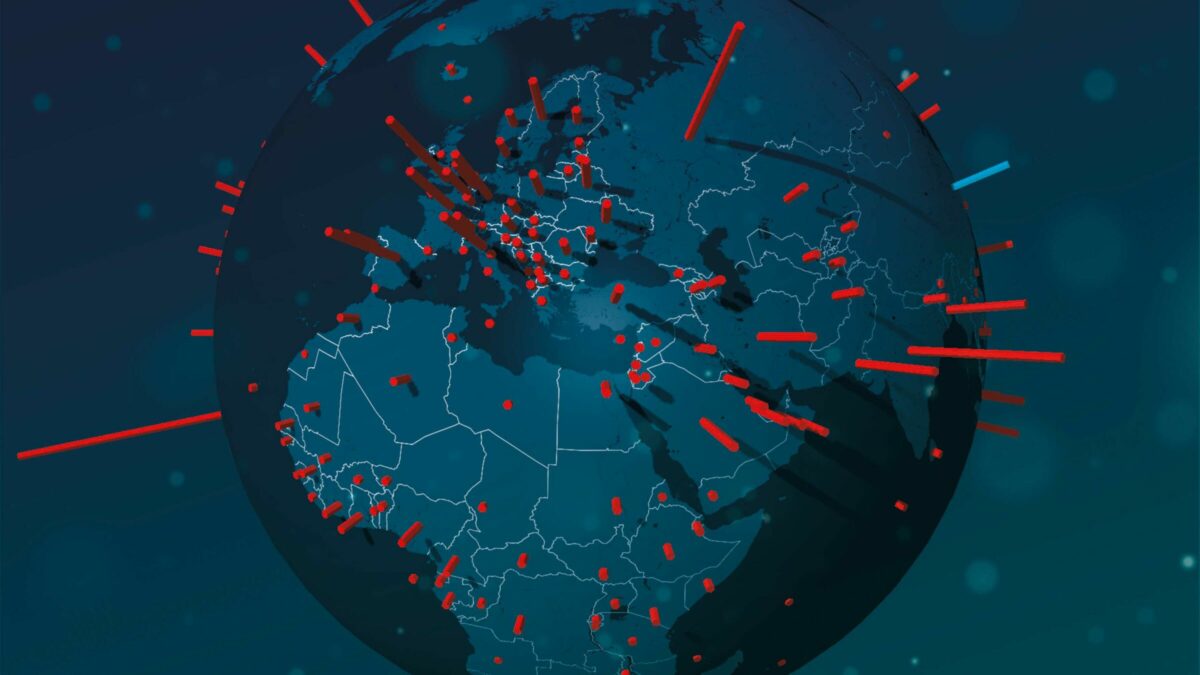 Interactive covid-19 statistics, Visualized as a 3d globe